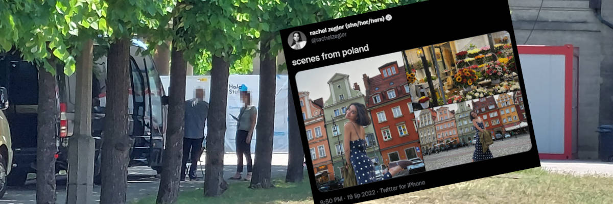 We Wrocławiu kręcą „Igrzyska Śmierci”. Rachel Zegler spaceruje po pl. Solnym [ZDJĘCIA]