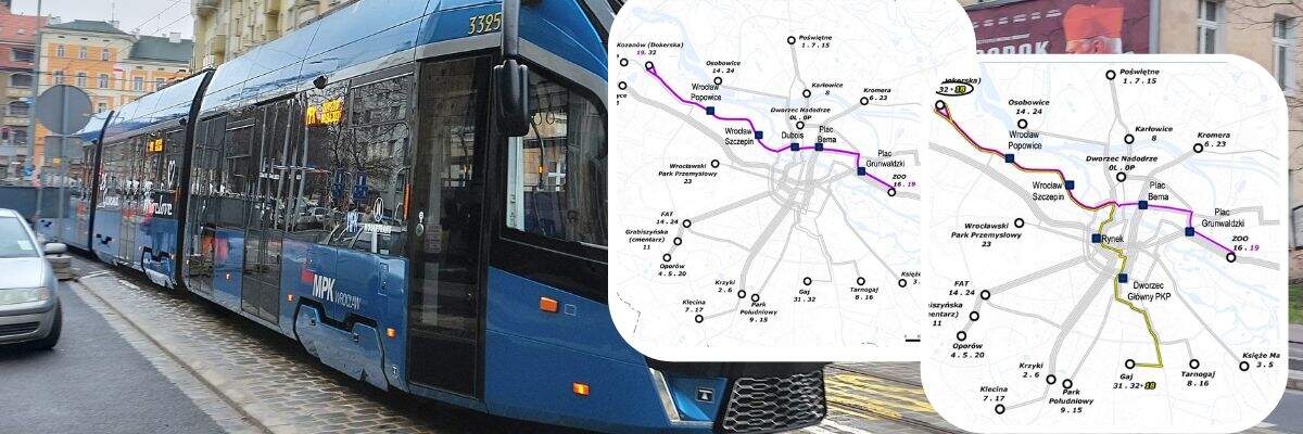 Wrocław uruchomi dwie nowe linie tramwajowe. Którędy pojadą 18 i 19? [MAPA]