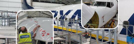 Tak Ryanair serwisuje samoloty we Wrocławiu. Zajrzeliśmy do bazy serwisowej [ZDJĘCIA]