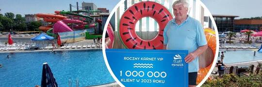 Milionowy klient Aquaparku. Pan Albin teraz będzie gościem VIP [ZDJĘCIA]