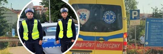 Wrocław: Awaria karetki z pacjentem po udarze na pokładzie. Pomogli policjanci