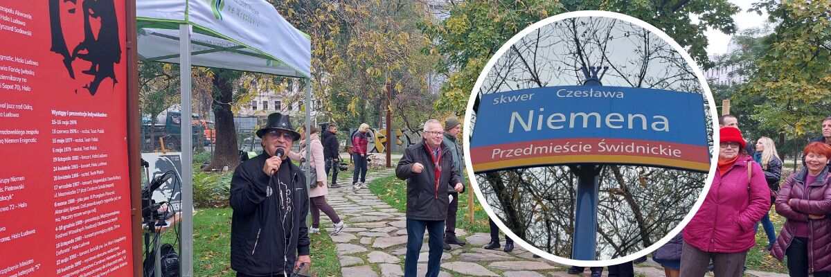 Wrocław: Skwer Czesława Niemena otwarty po remoncie. Regularnie usłyszymy tu jego piosenki [ZDJĘCIA]
