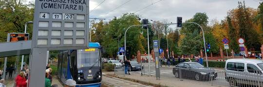Wrocław: MPK na cmentarze. Tramwaje dojedziemy pod samą bramę cmentarzy Osobowickiego i Grabiszyńskiego [LINIE SPECJALNE MPK WROCŁAW 2023]