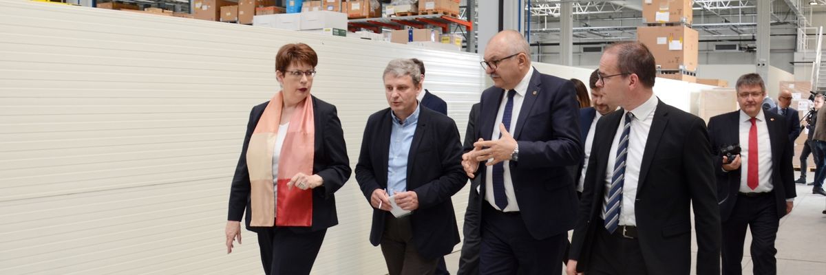 Niemieccy ministrowie odwiedzili wrocławski HUB Pomocy Humanitarnej