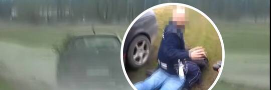 Wrocław: Akcja jak z GTA. Ścigany kierowca nagle zjechał z ulicy [WIDEO]
