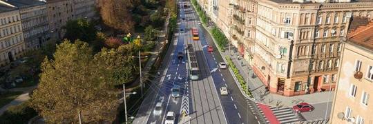 Wrocław: Przebudowa ul. Pomorskiej. Wykonawca zrobi remont za mniej niż się spodziewano [WIZUALIZACJE]