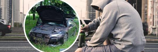 Pijany kierowca rozbił auto pod Wrocławiem. Wpadł, bo nowoczesny samochód sam wezwał policję