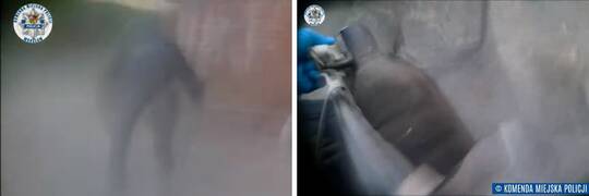 Wrocław: Pościg za złodziejem katalizatorów. Próbował niepostrzeżenie uciec na rowerze [WIDEO]