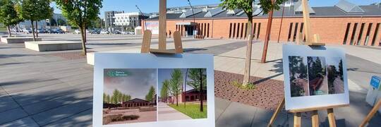Przebudują plac przed Centrum Historii Zajezdnia. Zniknie kolejna „betonowa pustynia” [WIZUALIZACJE]