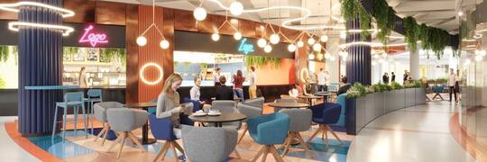 W Sky Towerze powstaje nowa strefa gastronomiczna. W ofercie 12 różnych barów i restauracji [WIZUALIZACJE]