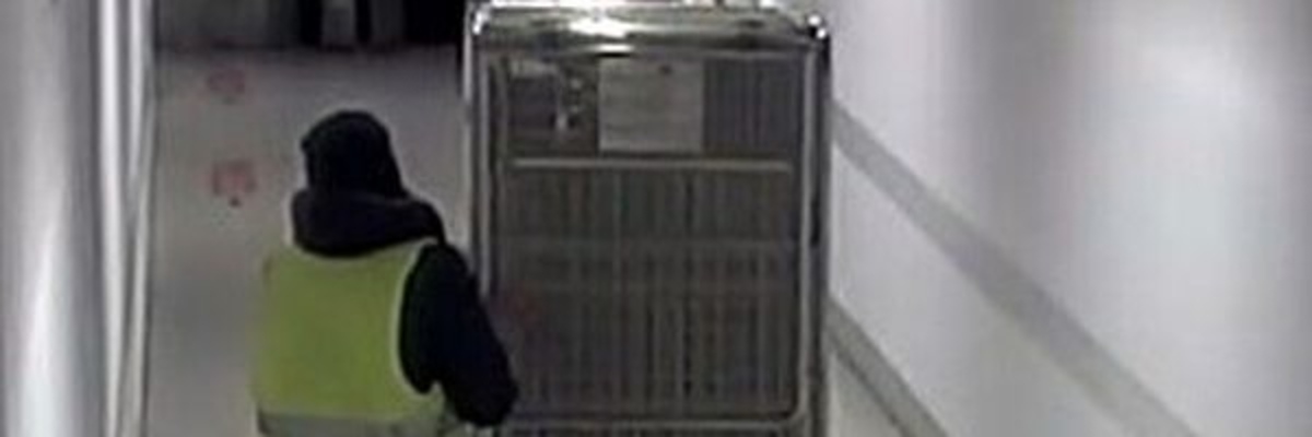 Po założeniu żółtej kamizelki wpuszczą Cię wszędzie? We Wrocławiu przebieraniec wywiózł tak wózek pełen butów [ZDJĘCIA]