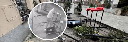 Wrocław: Wandal zniszczył ogródek restauracyjny w centrum. Właściciele myśleli, że wybuchła bomba