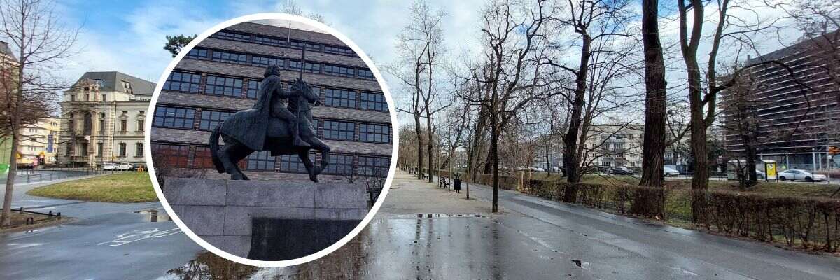 Wrocław: Rusza przebudowa przy pomniku Bolesława Chrobrego. Wkrótce ma zniknąć stąd asfalt