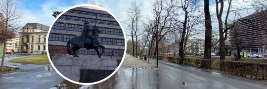 Wrocław: Rusza przebudowa przy pomniku Bolesława Chrobrego. Wkrótce ma zniknąć stąd asfalt