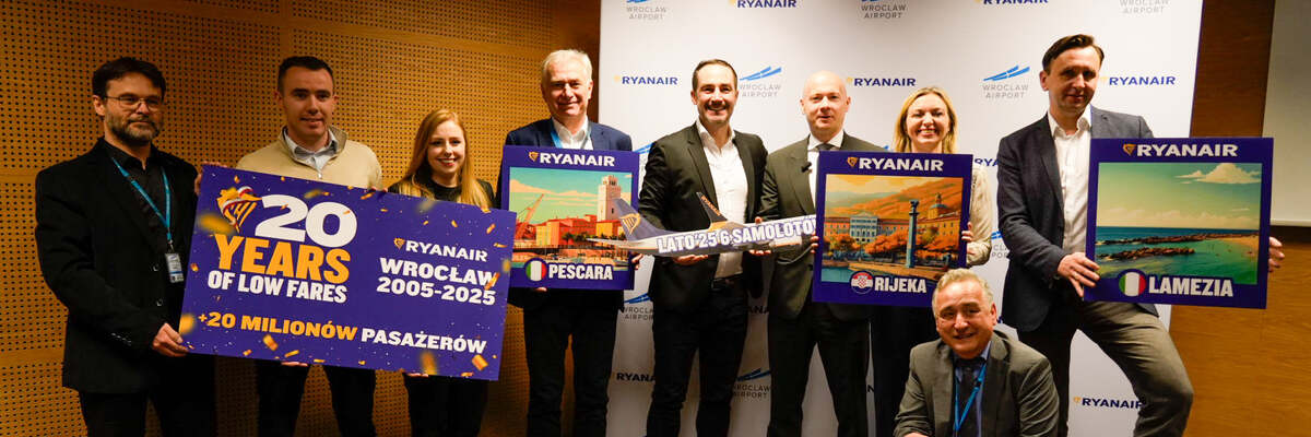 Ryanair uruchomi 3 nowe połączenia z Wrocławia