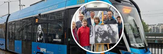 Stanisław Dróżdż patronem kolejnego wrocławskiego tramwaju. Jego dzieło zobaczymy na oparciach foteli
