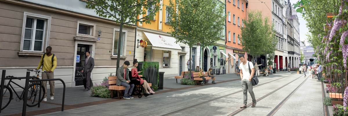 Ulica Ruska ma być zieloną bramą Rynku. Miasto ujawnia szczegóły projektu [WIZUALIZACJE]