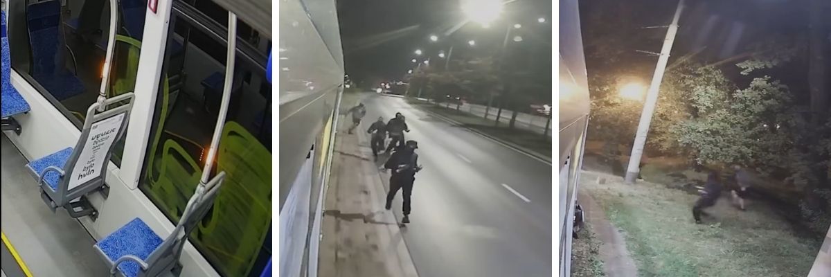 Atak na tramwaj we Wrocławiu. Zamaskowana grupa zastawiła tory śmietnikiem [ZDJĘCIA, WIDEO]