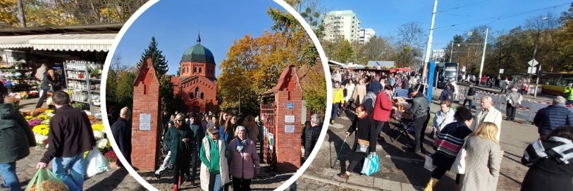 Wszystkich Świętych 2025 na Cmentarzu Grabiszyńskim. Wrocławianie odwiedzają groby bliskich [ZDJĘCIA]