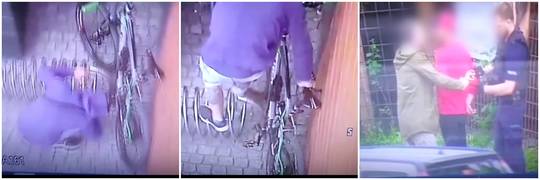 Złodzieje nie dali rady ukraść roweru spod Pasażu. Ich wyczyn nagrały kamery [WIDEO Z MONITORINGU]