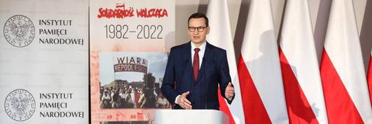 Mateusz Morawiecki we Wrocławiu. Premier przyjechał na obchody 40-lecia Solidarności Walczącej