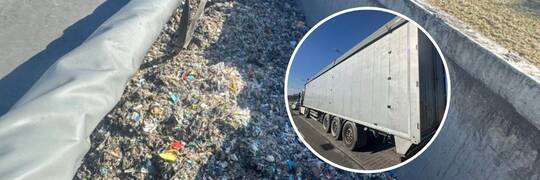 Służby przechwyciły nielegalny transport 24 ton śmieci. Zmielony plastik miał trafić do Strzegomia