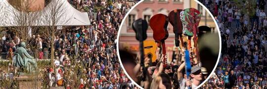 7649 gitar na Rynku. Zobaczcie, jak w tym roku próbowaliśmy pobić Gitarowy Rekord Świata [ZDJĘCIA]