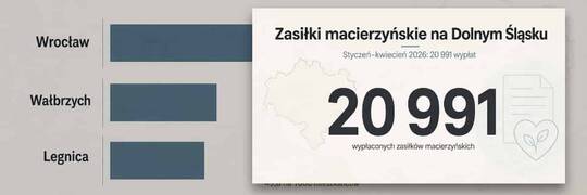 ZUS: prawie 21 tys. zasiłków macierzyńskich na Dolnym Śląsku [INFOGRAFIKI]